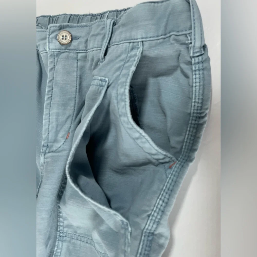 ANTHROPOLOGIE Pilcro The Roamer Blue Utility Cropped Pants Size 25 Straight Leg - Picture 6 of 14